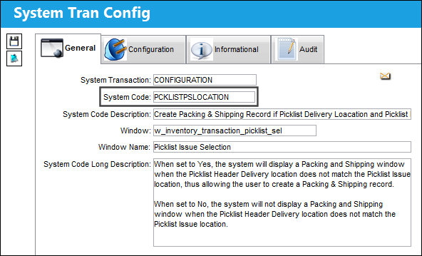PCKLISTPSLOCATION_Configuration