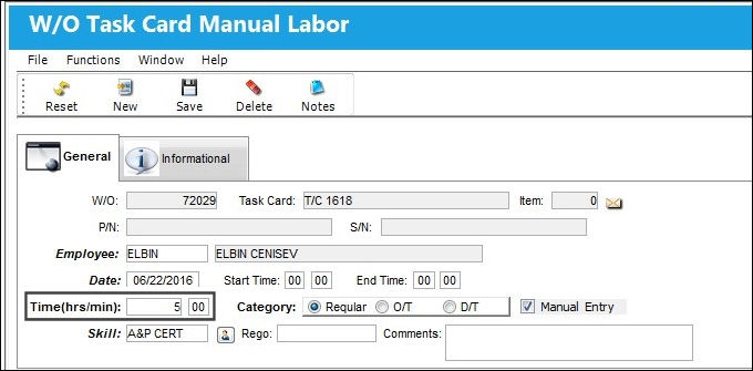 LABORTIMEMAND_NoStartTime