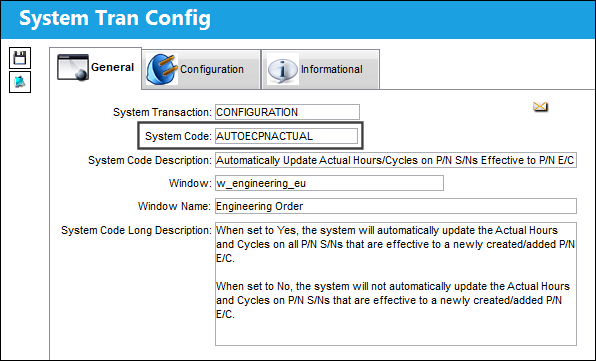 AUTOECPNACTUAL_Configuration