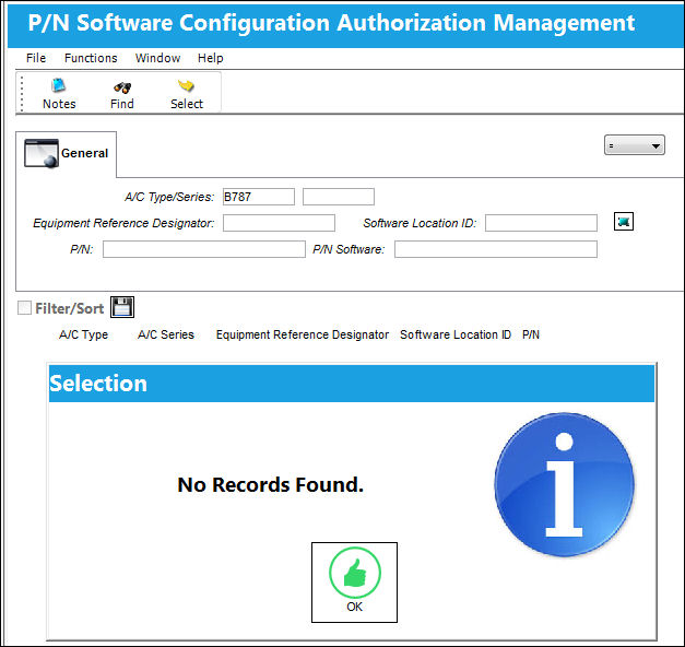 12_PNSoftwareConfiguration_NoRecords
