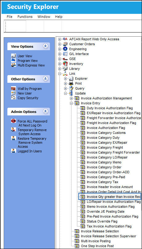 12_SecurityExplorer(InvoiceQTYGreater)
