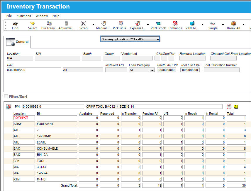 12_InventoryTransaction(SummaryLocPN)