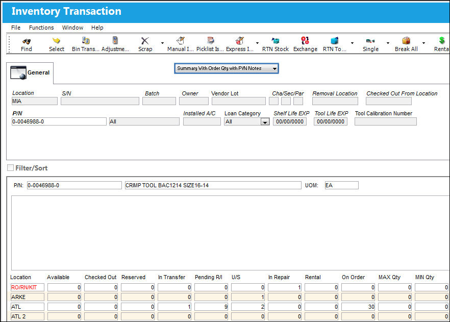 12_InventoryTransaction(SummaryWithOrderQTYWithPNNOtes)