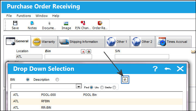 12_PurchaseOrderReceiving_EmptyBinButton