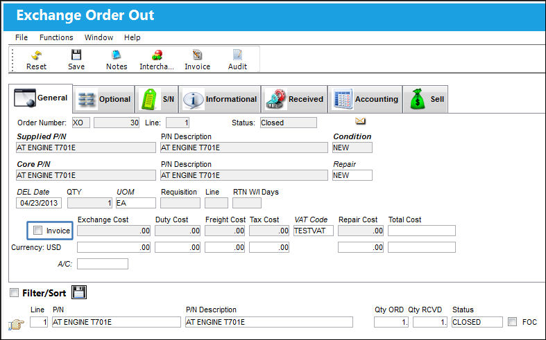 12_ExchangeOrderOut(Invoice)