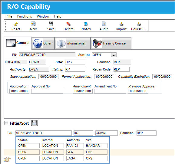 Mass Update, via Vendor PN Repair Capability(2)