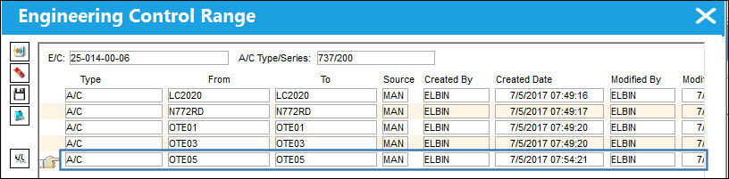 Assign EC Effectivity By Range Button, via AC EC Effectivity(5)