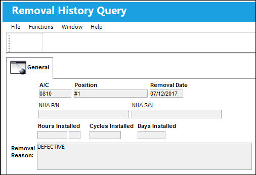 Removal History button, via Inventory Detail Transaction History  (1)