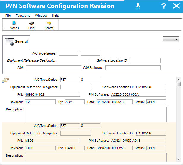 P-N Software Configuration Revision Query1 12.5