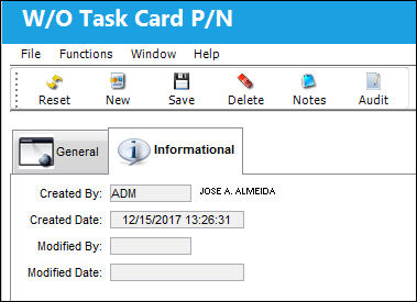 125 Shop WO (NR) Task Card PN, Informational Tab (1)