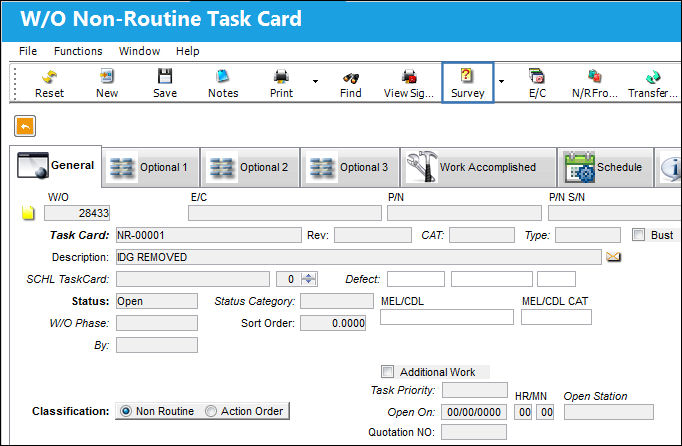 125 Survey Button, via Shop WO Non-Routine Task Card (1)
