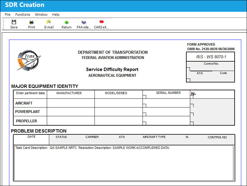 125 Generate SDR Button, via SDR Creation (1)
