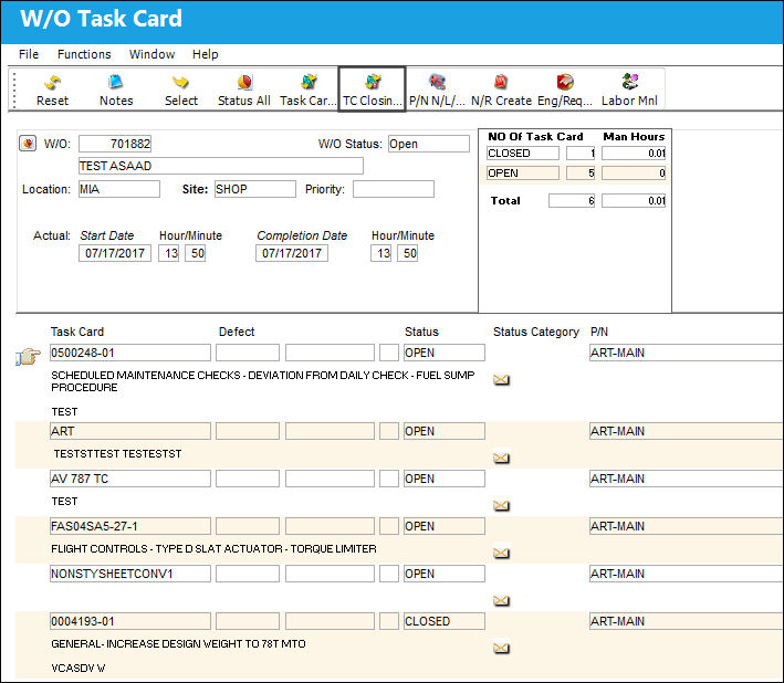 125 TC Closing Detailed Button, via Shop WO Task Card (Work) (1)