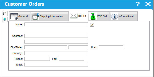 125 Customer order, Bill To Tab, via Third Party Shop WO (1)