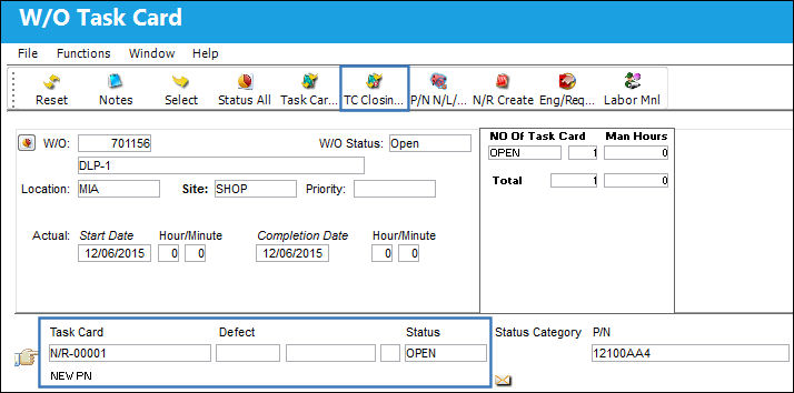 125 Closing a Non-Routine TC, via Shop WO Task Card (Closing Detailed) (1)