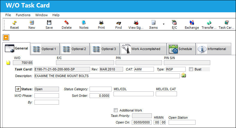 125 Shop WO Task Card, General Tab (1)