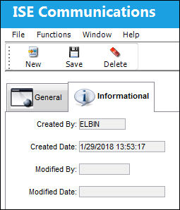 125 ISE Communications, Informational Tab (1)