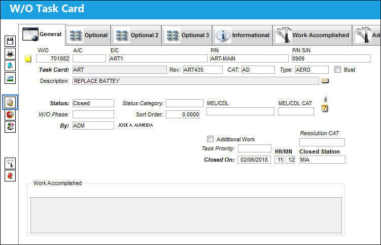 125 Survey Button, via Shop WO Task Card (Work) Detail (1)