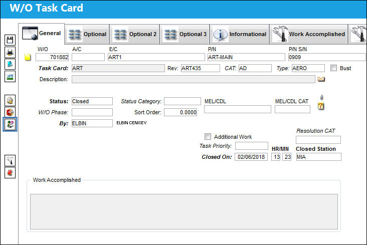 125 Shop WO Task Card Manual Labor Button, via Shop WO Task Card (Work) Detail (1)