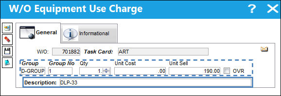 125 Shop WO Equipment Use Charge Button, via Shop WO Task Card (Work) Detail (6)