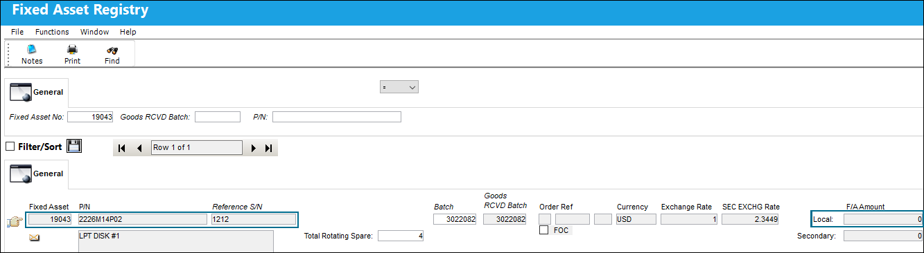 FHA replacement fixed asset registry