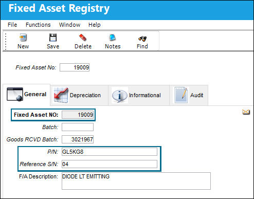 Fixed asset Registry Scrap