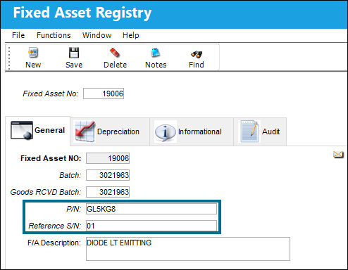 Fixed Asset Registry