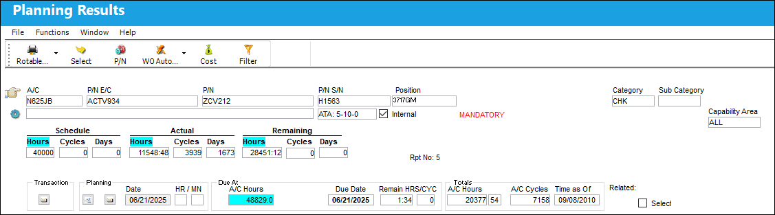Planning Results Engineering Control