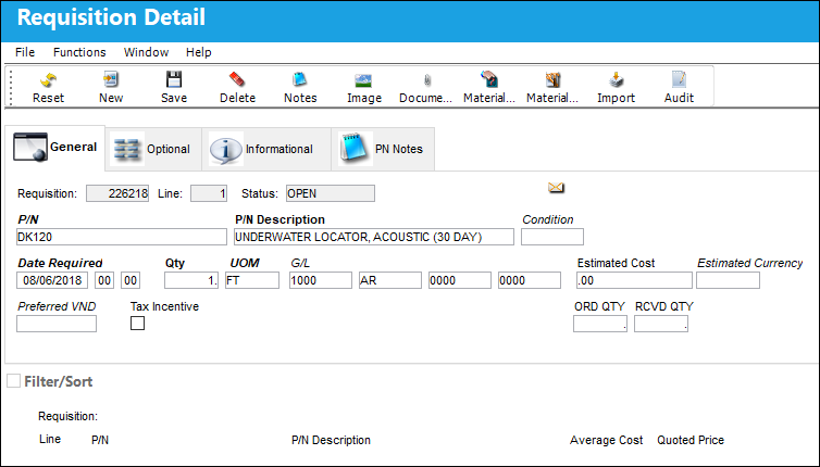 Non-inventory requisition authorization