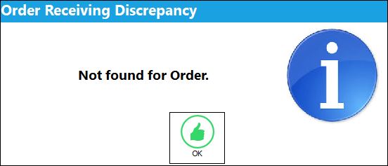 Order Receiving Discrepancy Button, via Order Query (2)