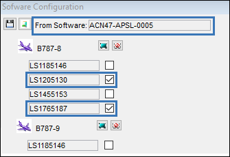 P/N Software Configuration button window