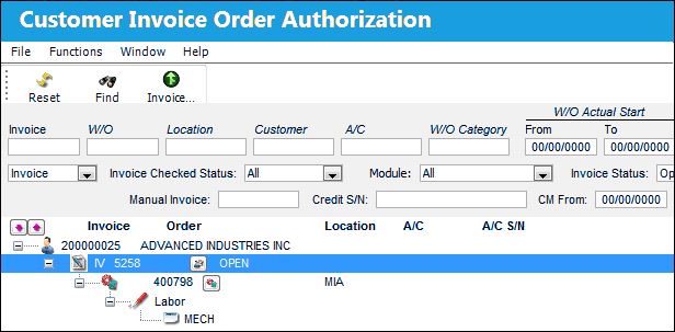 Customer Invoice Contract Re-Post, via Customer Contract Header, General Tab (vs 15_3)