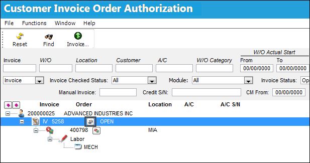 Customer Invoice Contract Re-Post, via Customer Contract Header, General Tab (vs 15_8)