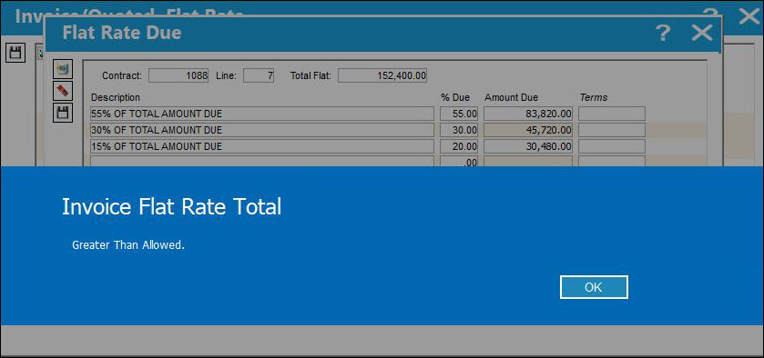 Invoice Flat Rate Total