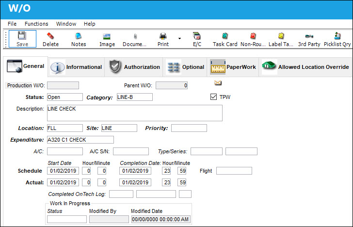 Third Party Work Order