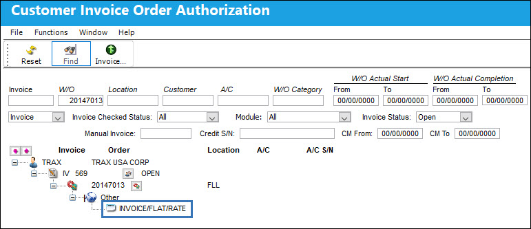 Customer Invoice Order Authorization