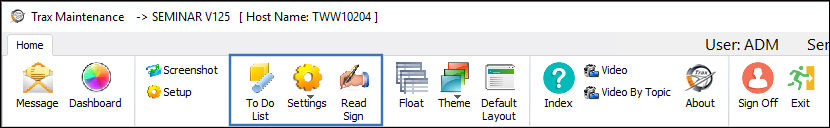 15 Action Tab, via Main Toolbar (1)