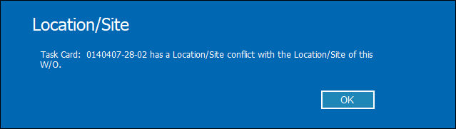 Task Card Authorization, Location Site Ban Control Tab