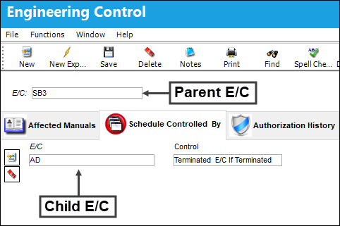 Trax Terminated EC If Terminated, Schedule Controlled By Tab