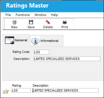 Ratings Master, General Tab (1)