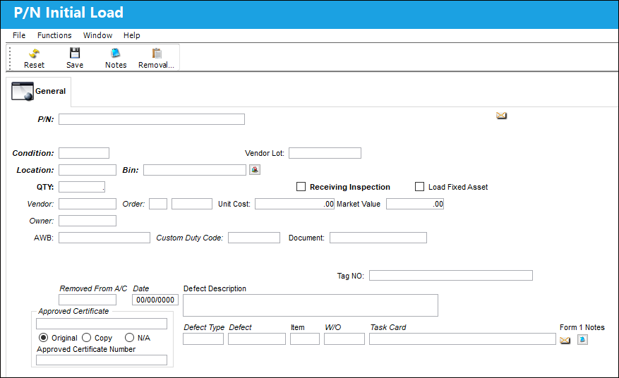 Inventory Initial Button, via PN NLA Installation and Removal (1)