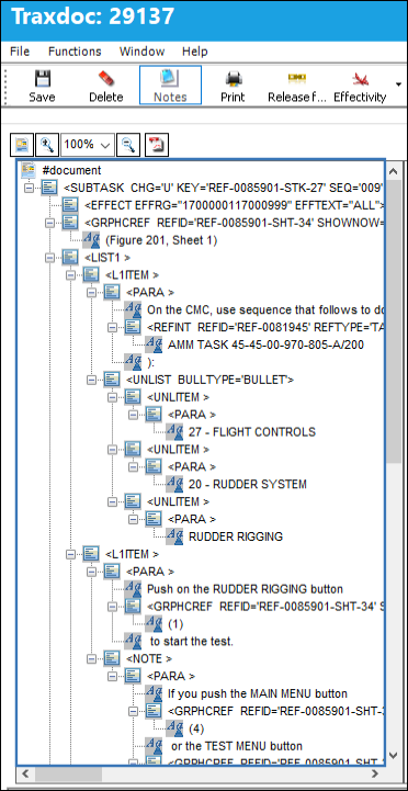 Trax XML Tree View Panel