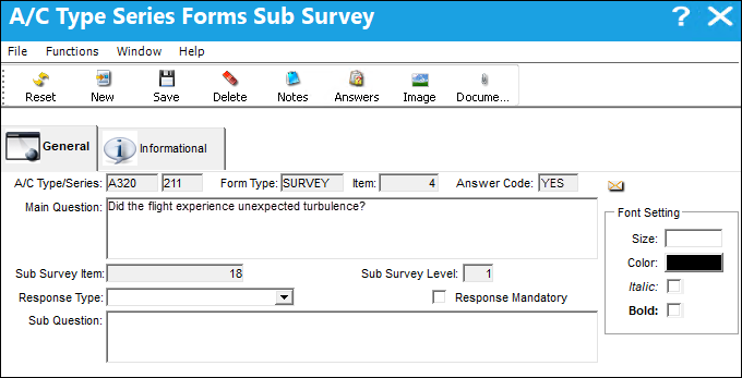 AC TypeSeries Form Sub Survey
