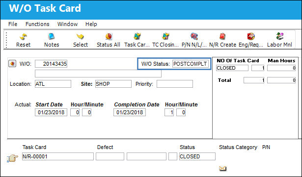 eMRO Shop WO Close WO1