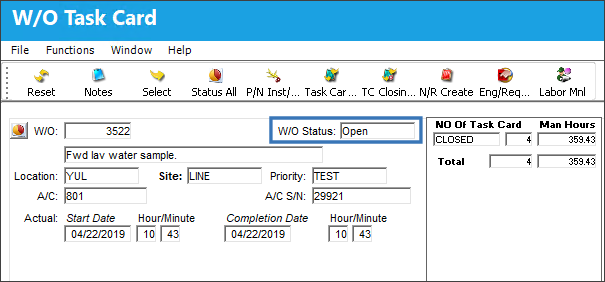 Trax v15 Parent WO Open Due To Child WO not closed