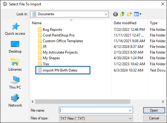 Import pn birth date button 2