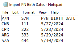import pn birth date button 7