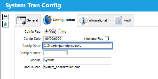 system tran config