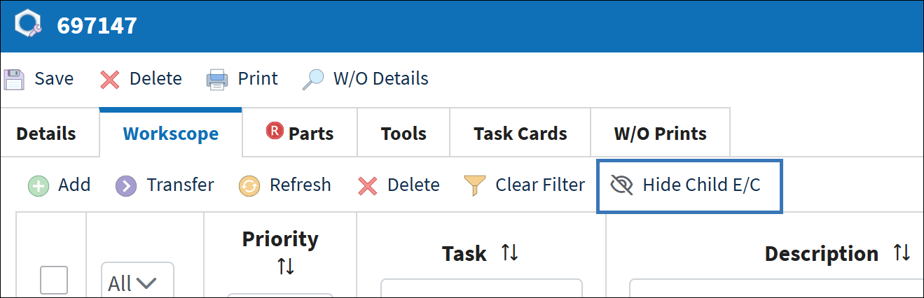 TW-386 Hide Child EC Button