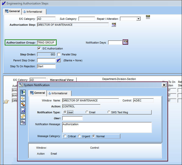 SET_Authorization Group Notification